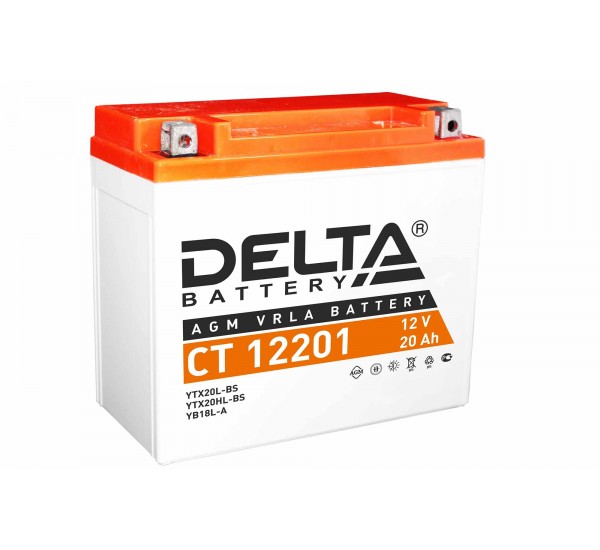 Аккумулятор 12В/20Ач (DELTA CT 12201, AGM)