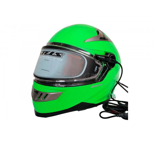 Шлем STELS FF310 с подогревом, зеленый